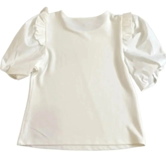 Marc New York puff sleeved top blouse, white. Women’s size Small - Picture 2 of 11